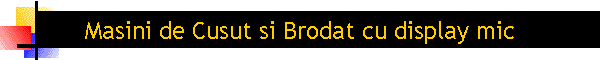 Masini de Cusut si Brodat cu display mic